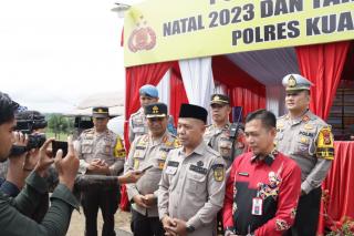 Kapolres Kuansing beserta Forkopimda Kabupaten Kuansing Cek Pos Terpadu Ops Lilin Lancang Kuning 202